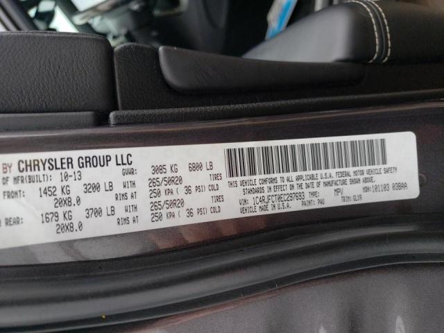 1C4RJFCT0EC297693 Jeep Grand Cherokee Overland