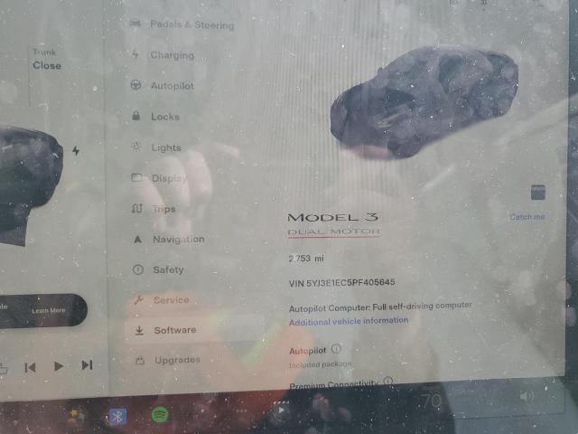 5YJ3E1EC5PF405645 Tesla MODEL 3