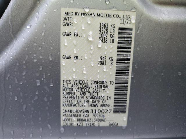 2022 NISSAN ALTIMA SV - 1N4BL4DV5NN310027