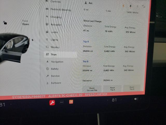 5YJ3E1EB2LF668077 Tesla MODEL 3