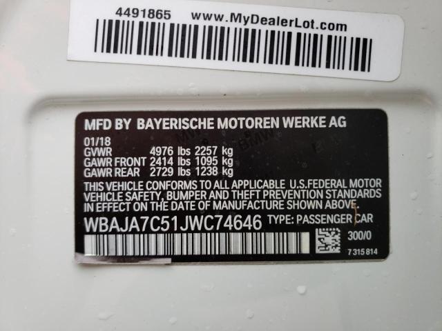 2018 BMW 530 XI - WBAJA7C51JWC74646