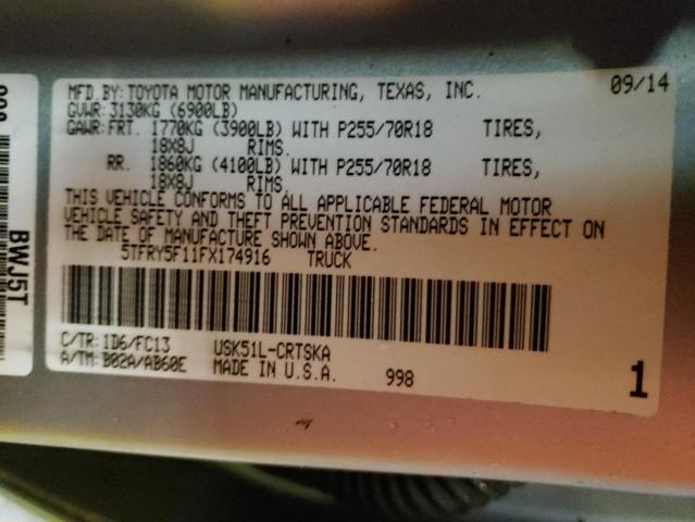 2015 TOYOTA TUNDRA DOU - 5TFRY5F11FX174916