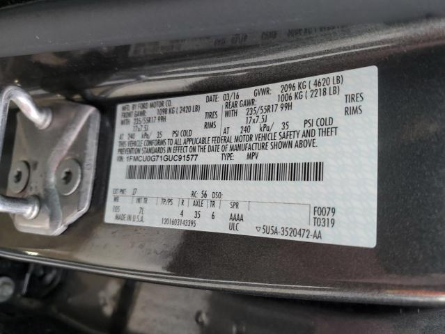 1FMCU0G71GUC91577 Ford ESCAPE SE