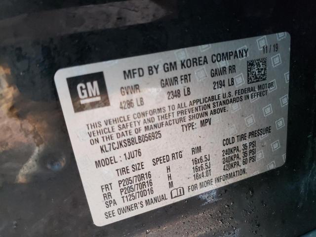 2020 CHEVROLET TRAX LS - KL7CJKSB8LB056925