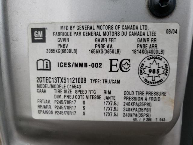 2GTEC13TX51121008 GMC New Sierra C1500