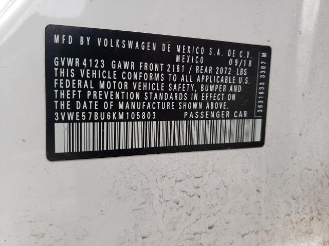2019 VOLKSWAGEN JETTA SEL - 3VWE57BU6KM105803