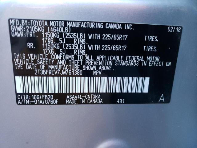 2018 TOYOTA RAV4 LE - 2T3BFREV7JW761380