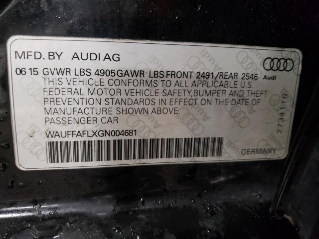 2016 AUDI A4 PREMIUM - WAUFFAFLXGN004681