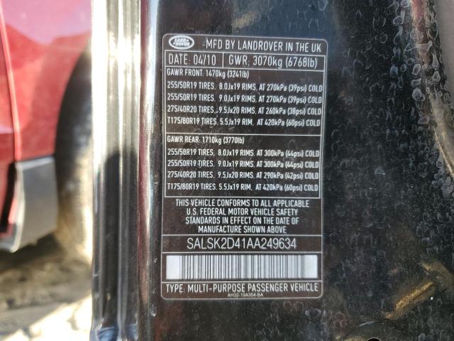 SALSK2D41AA249634 Land Rover Range Rover Sport Lux