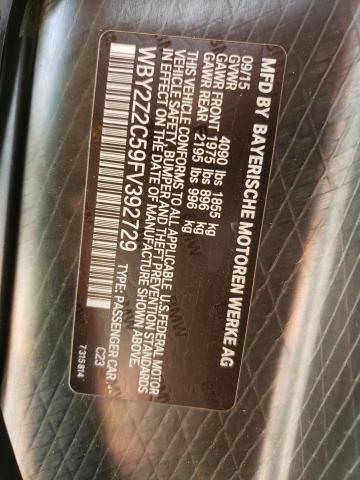 VIN WBY2Z2C59FV392729 2015 BMW I8 no.12