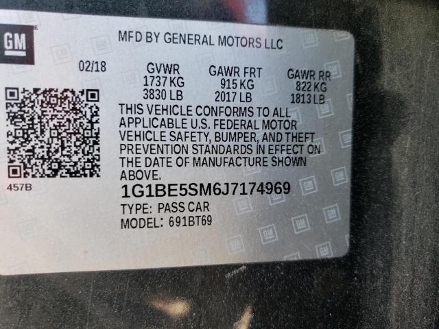 2018 CHEVROLET CRUZE LT - 1G1BE5SM6J7174969