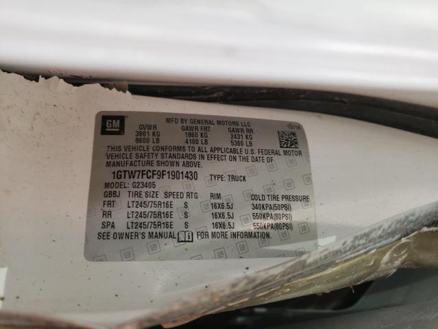 1GTW7FCF9F1901430 GMC Savana G2500