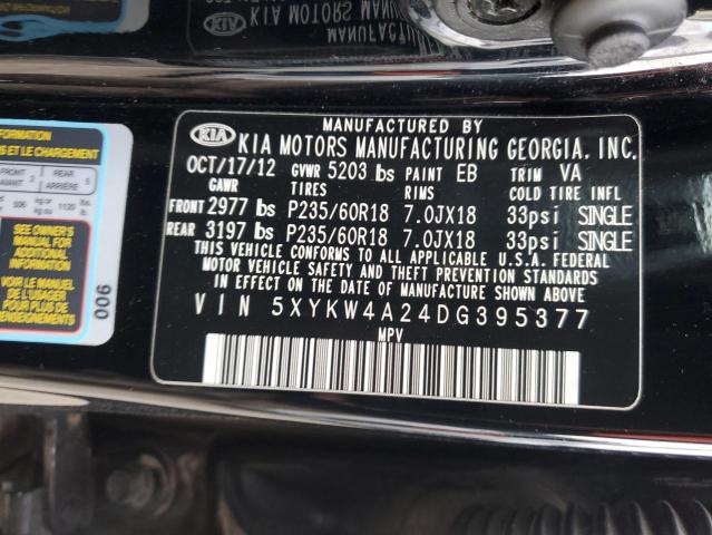 5XYKW4A24DG395377 KIA Sorento