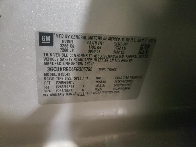 2015 CHEVROLET SILVERADO2 - 3GCUKREC4FG306755