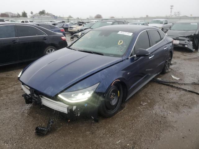 Salvage cars for sale from Copart Bakersfield, CA: 2021 Hyundai Sonata N L