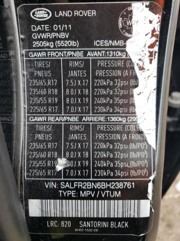 SALFR2BN6BH238761 Land Rover LR2 HSE