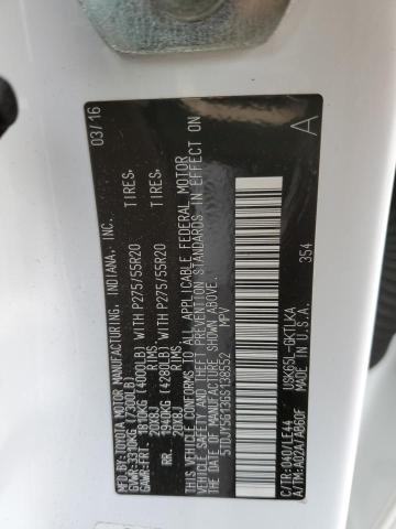 2016 TOYOTA SEQUOIA LI - 5TDJY5G13GS138552