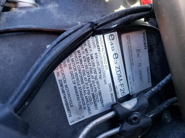 2017 DUCATI SUPERBIKE ZDM14BYW5HB008712