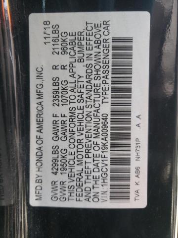 2019 HONDA ACCORD LX - 1HGCV1F19KA009640