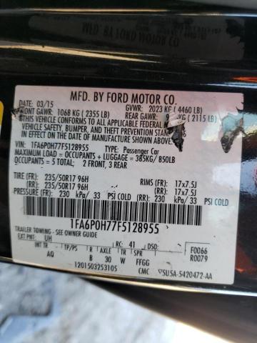 2015 FORD FUSION SE 1FA6P0H77F5128955