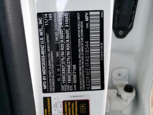 2015 MERCEDES-BENZ GL 450 4MA - 4JGDF6EE1FA518544