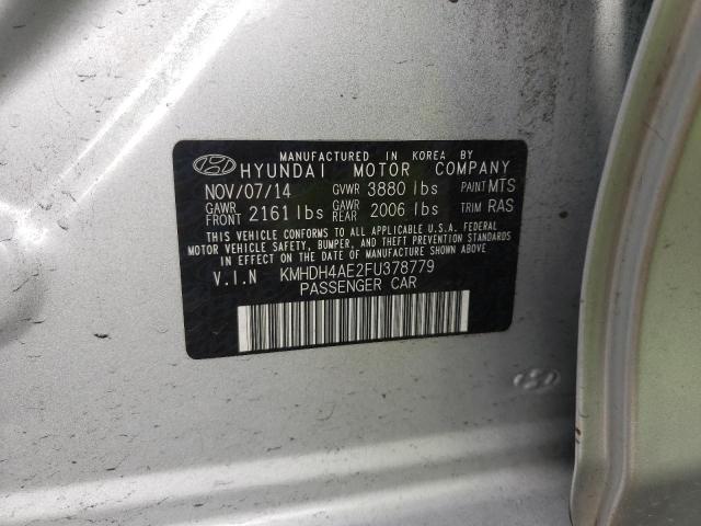 KMHDH4AE2FU378779 Hyundai ELANTRA SE