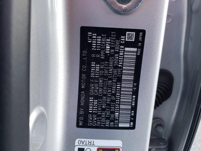 2018 HONDA CLARITY TO - JHMZC5F33JC011991