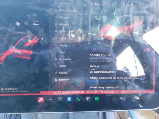5YJ3E1EB9MF858136 Tesla MODEL 3