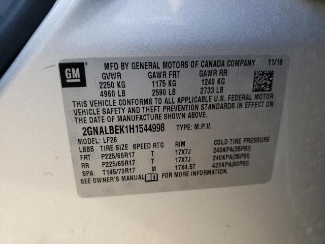 2017 CHEVROLET EQUINOX LS - 2GNALBEK1H1544998