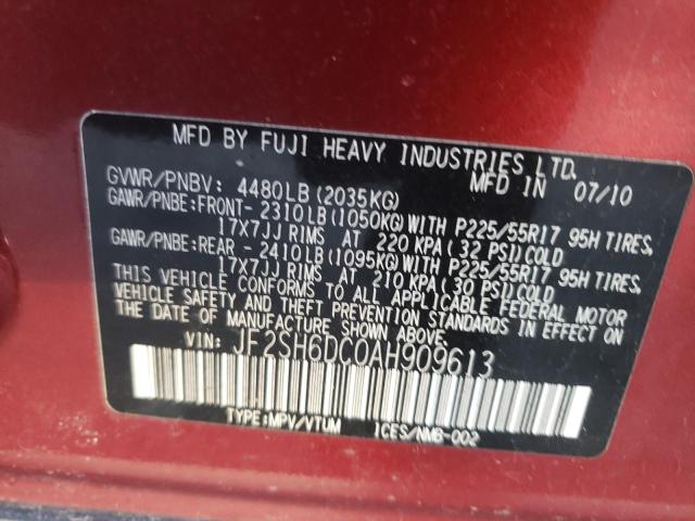 JF2SH6DC0AH909613 Subaru Forester
