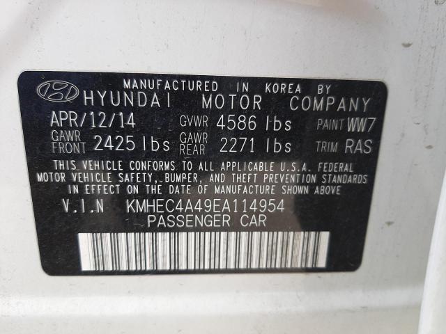 KMHEC4A49EA114954 | 2014 HYUNDAI SONATA HYB