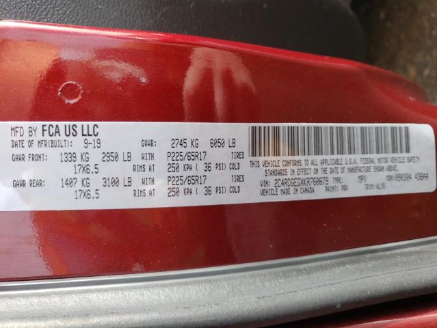 2C4RDGEGXKR760679 Dodge Grand Caravan Gt