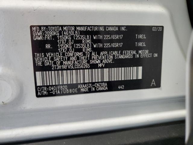 2020 TOYOTA RAV4 LE 2T3H1RFV5LC056265