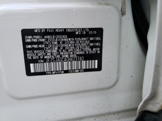 2016 SUBARU FORESTER 2 - JF2SJAGC4GH423740