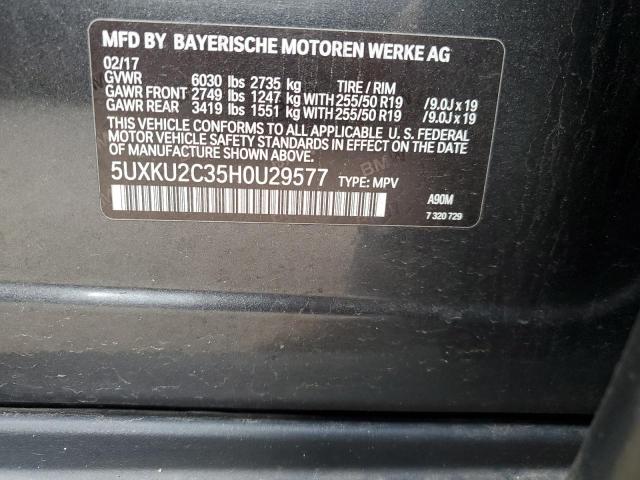 VIN 5UXKU2C35H0U29577 2017 BMW X6, Xdrive35I no.13