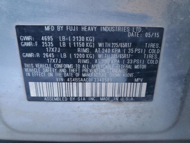 4S4BSAAC0F3340589 Subaru Outback 2.5i