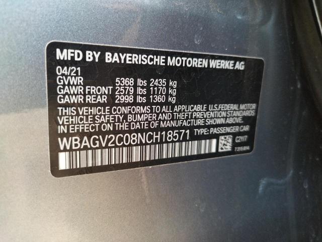 WBAGV2C08NCH18571 BMW 840i