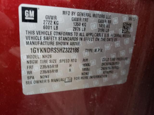 1GYKNDRS5HZ322186 Cadillac XT5 LUXURY