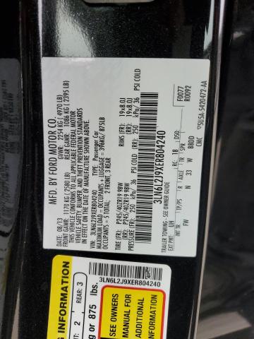 3LN6L2J9XER804240 Lincoln MKZ