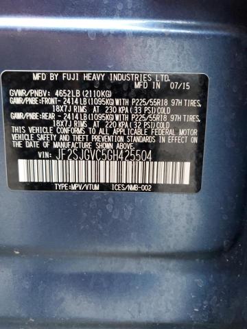 JF2SJGVC5GH425504 Subaru Forester 2.0xt Touring