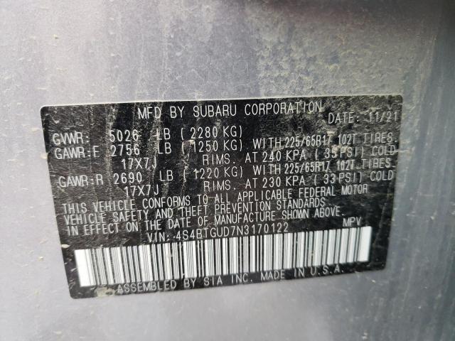 4S4BTGUD7N3170122 Subaru Outback Wilderness