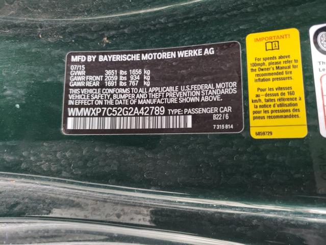 WMWXP7C52G2A42789 Mini Cooper