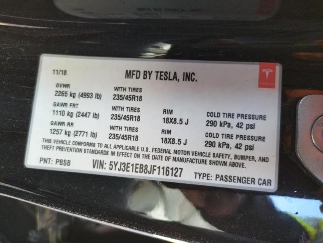 5YJ3E1EB8JF116127 Tesla MODEL 3
