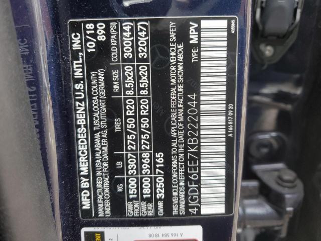 2019 MERCEDES-BENZ GLS 450 4M - 4JGDF6EE7KB222044