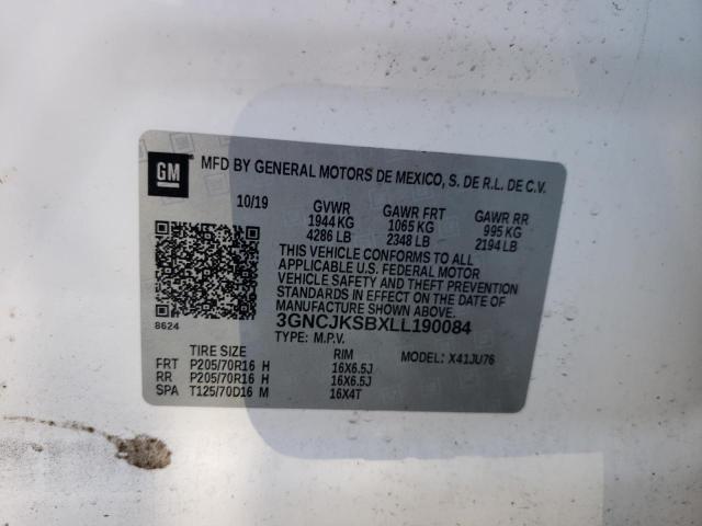 2020 CHEVROLET TRAX LS - 3GNCJKSBXLL190084