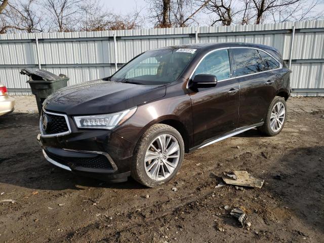 Salvage cars for sale from Copart West Mifflin, PA: 2017 Acura MDX Techno