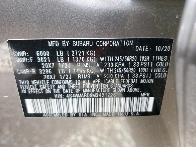 4S4WMARD9M3421726 Subaru Ascent Touring