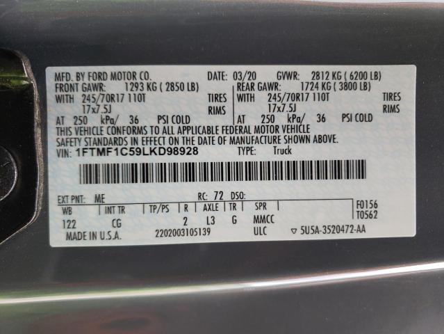 2020 FORD F150 - 1FTMF1C59LKD98928