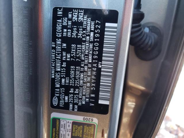 5XYPH4A19GG019527 KIA SORENTO EX