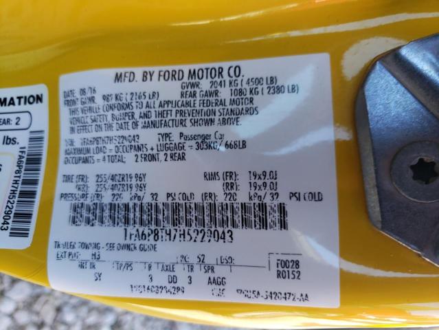 2017 FORD MUSTANG - 1FA6P8TH7H5229043